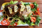 Утка фаршированная гречкой с грибами